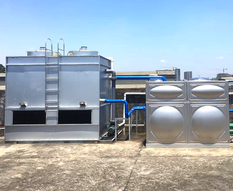 All steel cross flow cooling tower