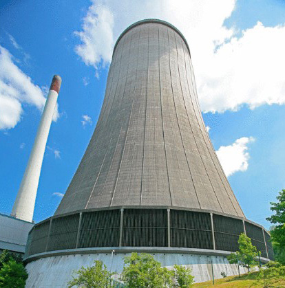 Natural ventilation cooling tower